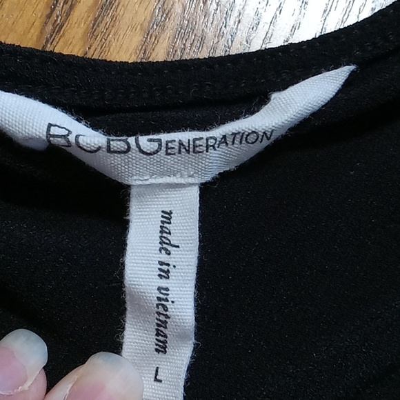 BCBGENERATION Women LARGE ROMPER Preowned BLACK Casual Summer Spring Used - Picture 6 of 6